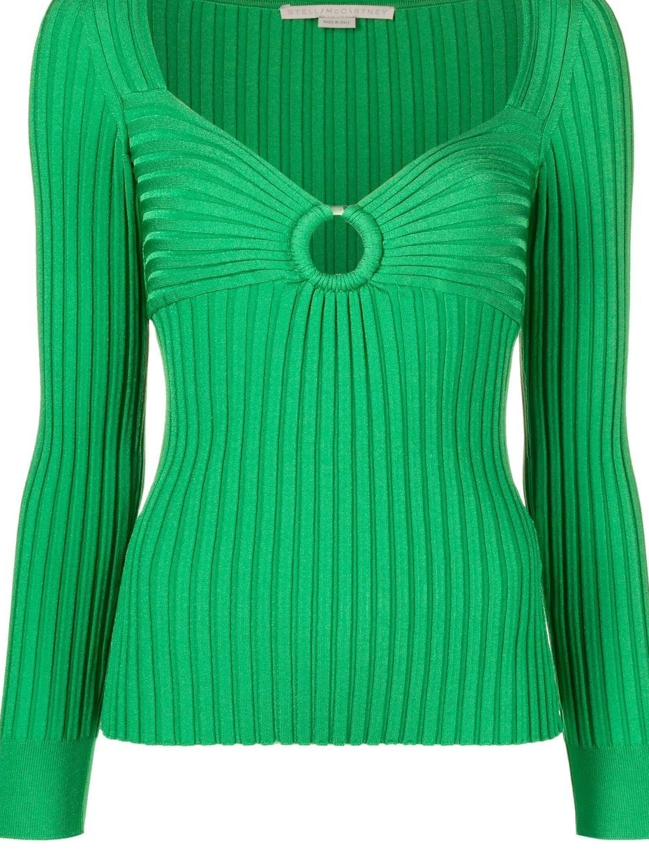 Affordable cut-out knitted ribbed Women McCartney Stella top 0730